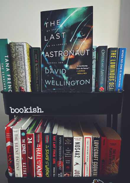 The Last Astronaut book on book shelf