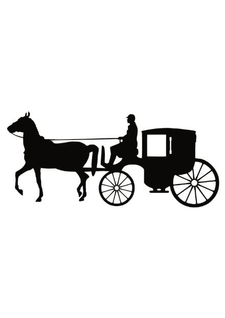 Horse and Carriage silhouette