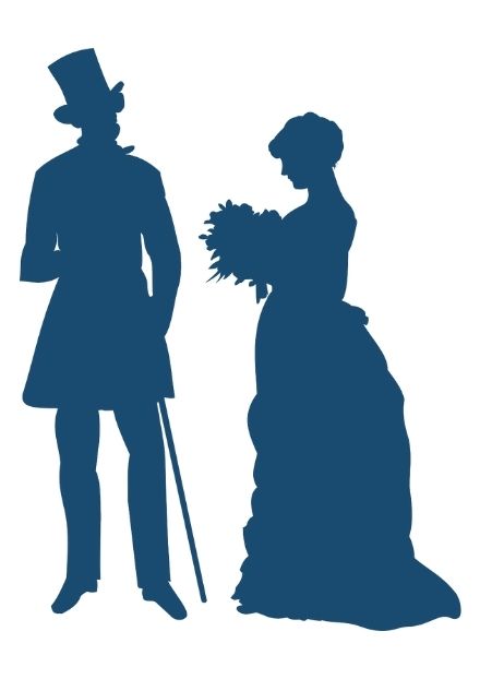Silhouette of a Lady and a Gentleman