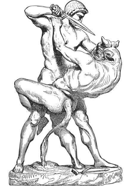 Theseus slaying the Minotaur