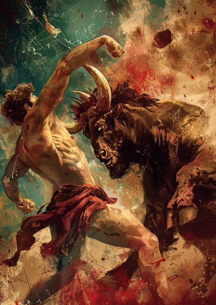 hercules-fighting-a-minotaur-depiction