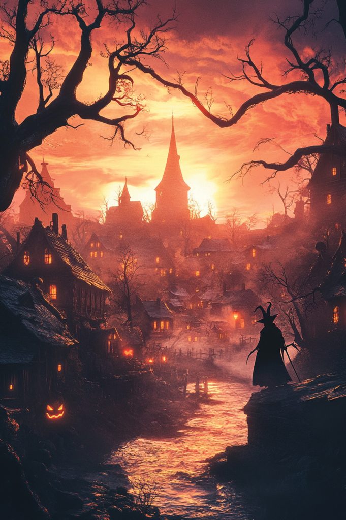puritain village illustration slewfoot