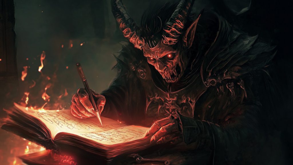 the screwtape letter demon writing