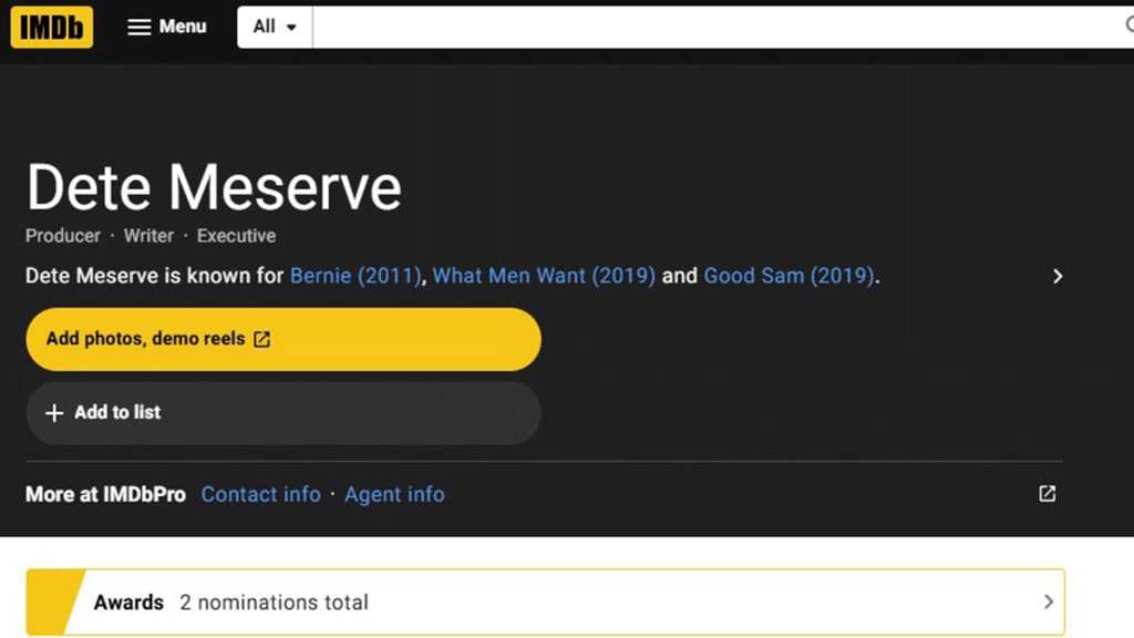 dete meserve producer imdb