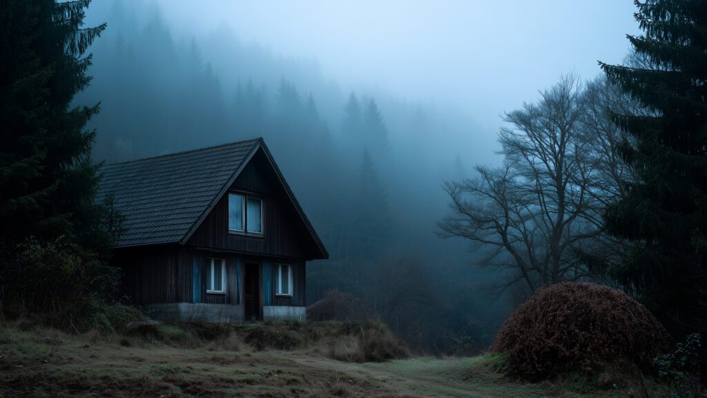 folk horror house in the woods